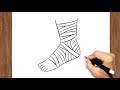 How to Draw Bandaged Foot