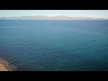 free view of the ocean from the top of a peninsula 4k