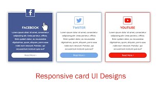 Responsive Cards Design with HTML CSS | CSS Responsive Card Hover Effect | UI Design Using CSS Grid