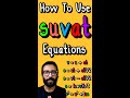 How To Use SUVAT Equations | Physics Kinematic Equations of Motion by Parth G #shorts