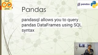 Python Pandas Read from xlsx files and query using SQL method