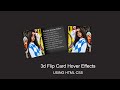 3d Flip Card Hover Effects | Using HTML CSS3