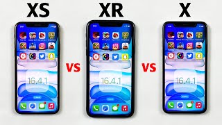 iPhone XS vs iPhone XR vs iPhone X SPEED TEST in 2023 ( iOS 16.4.1 UPDATED )