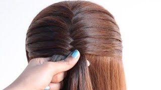 Nice ! very easy hairstyle for long hair//Attractive hairstyle for teenagers girls// Hair style girl