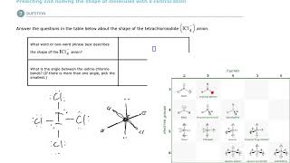 Aleks Predicting and naming the shape of molecules with a central atom