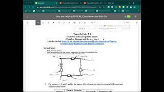 Series and Parallel Circuit Simulation Explanation