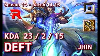 【KRサーバー/C1】KT Deft ジン(Jhin) VS ミスフォーチュン(Miss Fortune) BOT - Patch14.13 KR Ranked【LoL】