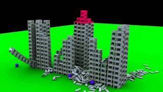 Domino castle destruction in havok reactor