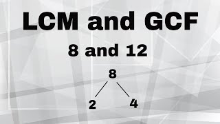 LCM and GCF of 8 and 12