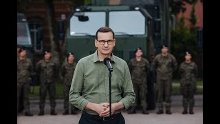 Mateusz Morawiecki podczas wizyty w w Batalionie Dowodzenia Marynarki Wojennej w Wejherowie.