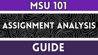 Assignment Analysis & Task Arrangement (MSU 101)