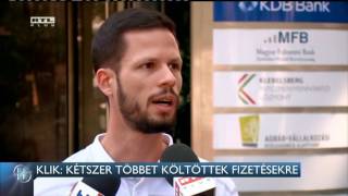 KLIK: kétszer többet költöttek fizetésekre 16-08-08