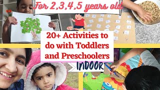 20+ Indoor Activities for kids |Toddlers and Preschoolers