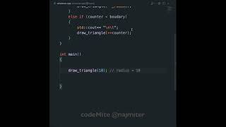 Draw a Triangle 📐 RECURSIVELY - C++ Programming Tutorial #programming #tutorial #recursion