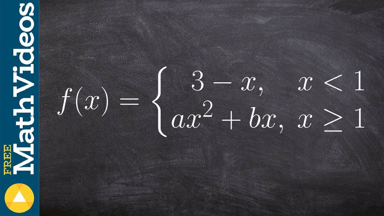 Find The Values A And B That Make The Function Differentiable - YouTube