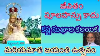 జీవితం పూలపాన్పు కాదు. కష్టసుఖాల కలయిక//మరియమాత జయంతి@ఫా.జాన్ రాజు