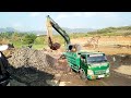 work story view senam pagi excavator loading ondol mboys dump truck quarry pasir manohara