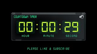 29 SECONDS TIMER - 1080p - COUNTDOWN TIMER
