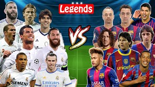 Barcelona Legends 🆚 Real Madrid Legends (Messi,Ronaldo,Maradona,Zidane,Ronaldinho,Kaka,Nazario,Bale)