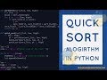 QuickSort algorithm in Python || Sorting Algorithms || programminginpython.com