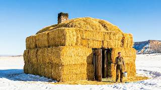 How He Stacked Hay Bales Around His Cabin Three Layers Deep—And Never Needed Firewood Again