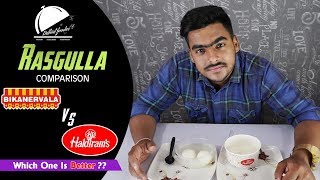 Rasgulla comparison | bikanerwala V/s Halidiram | Rasgulla battle💥💥