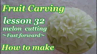 【Fruit Carving  food art EASY DIY】lesson32 Mellon