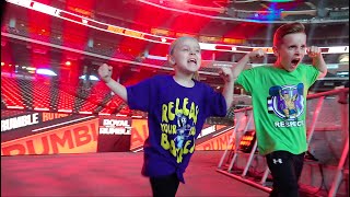 Backstage at 2020 WWE Royal Rumble! (Family Adventure Vlog) // K-City Family