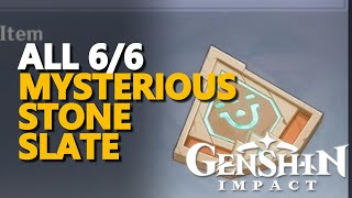 Mysterious Stone Slate Genshin Impact All 6/6
