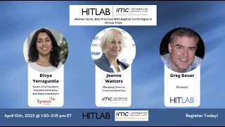 HITLAB | IMC Webinar Series Part 1 Best Practices With Applied Technologies In Clinical Trials