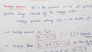 Seepage Pressure | Soil Seepage Pressure