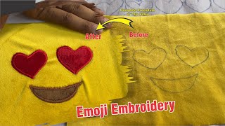 Threaded smiles exploring emoji inspired embroidery