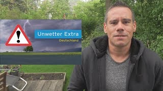 Unwetter durch Gewitter, Starkregen und Dauerregen - Hochwassergefahr!