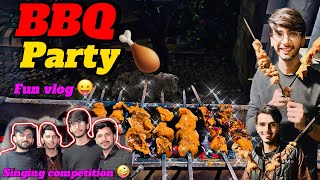 ||Welcom Winter BBQ Party With Friends😍🍗|| ||Singing Competition Full Of Fun🤪❤️||Faiqkhanvlogs