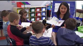 Wonders small group reading of a text in teacher-led guided group.