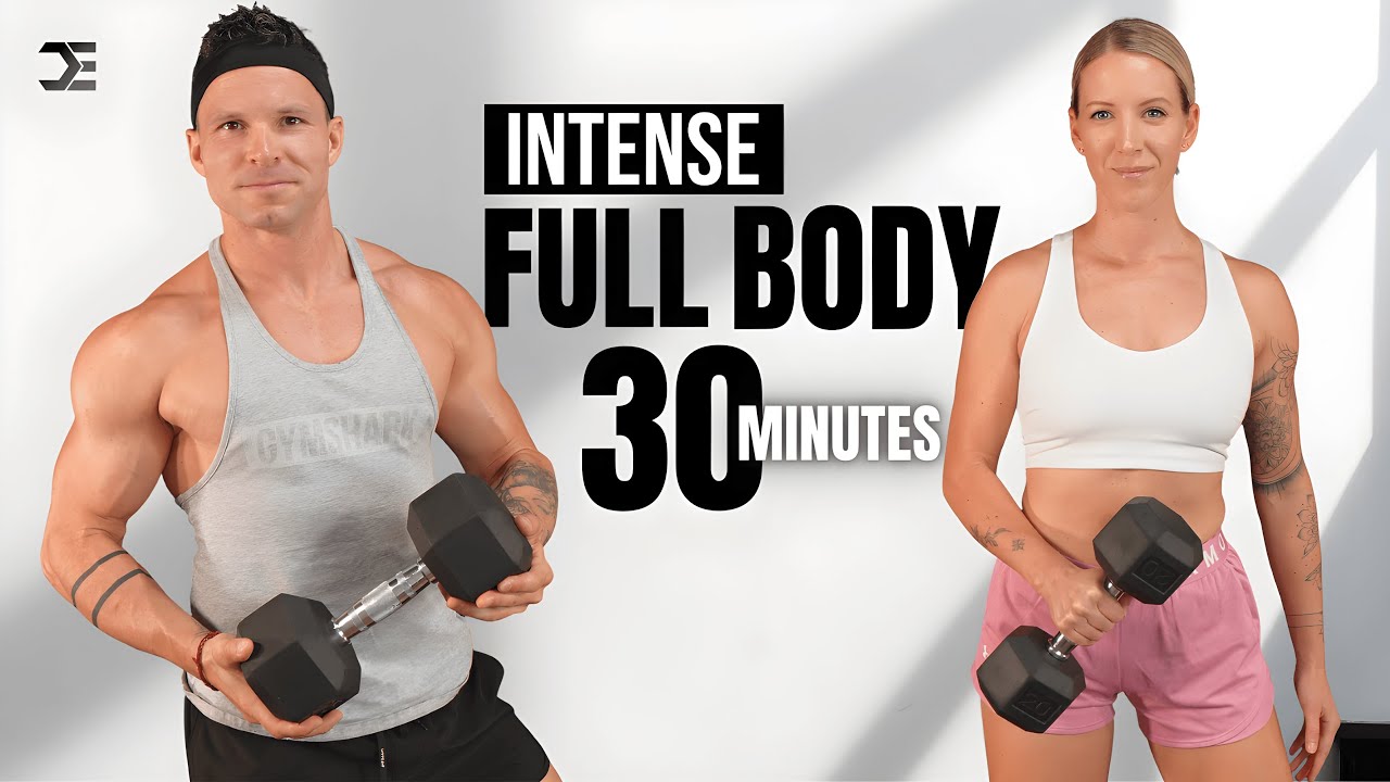 30 Min HIGH-INTENSITY FULL BODY SUPERSETS WORKOUT + WEIGHTS For MAXIMUM ...