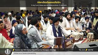 063 Bhai Hardeep Singh Jee Delhi at Thursday PM Toronto July 2024 Annual Akhand Keertan Smaagam