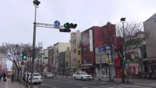 別府駅前通りー冬ー雪