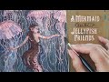 Painting an underwater scene with watercolours