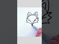 cute fox drawing #shorts #ytshorts #art #craft #satisfying