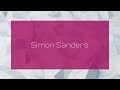 Simon Sanders - appearance