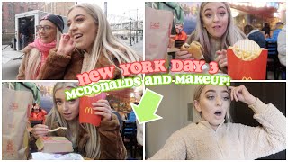 FLYING 3000 MILES TO TRY MCDONALDS IN NYC?! American MCDONALDS taste taste! VLOGMAS DAY 9!