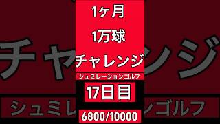 パート17   80台を目指す男の1ヶ月1万球チャレンジ　17日目　6800/10000 #80台 #ゴルフ #ゴルフスイング #100切りチャレンジ #golf