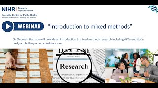 Webinar - Introduction to mixed methods