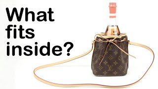 What Fits Inside Louis Vuitton Nano Noe Monogram Canvas Handbag?