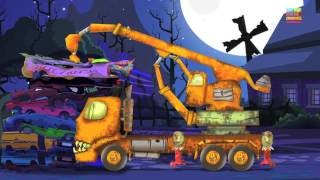 scary vehicles for children | Halloween ambulance | scary dump yard for kids