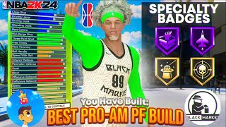 THE ULTIMATE *NEW* BEST PRO AM PF/BACKEND BUILD on NBA 2K24 W/ TMAC! SWAG'S NEW BLACK MARKET BUILD!