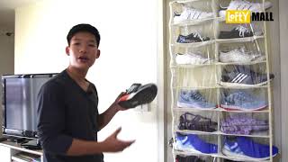 รีวิว ชั้นวางรองเท้าแบบแขวน 26 ช่อง ตู้รองเท้า แบบแขวนผนัง 26 Door Hanging Shoe