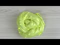 YELLOW vs MINT SLIME Mixing makeup and glitter into Clear Slime Satisfying Slime Videos