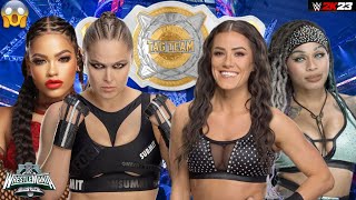 WWE 2K23 |BIYANCA BELAIR + RONDA ROUSEY VS KATANA CHANCE +KAYDEN CARTER WOMEN TAG TEAM MATCH